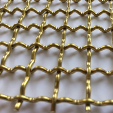 Brass woven wire mesh in gold colour